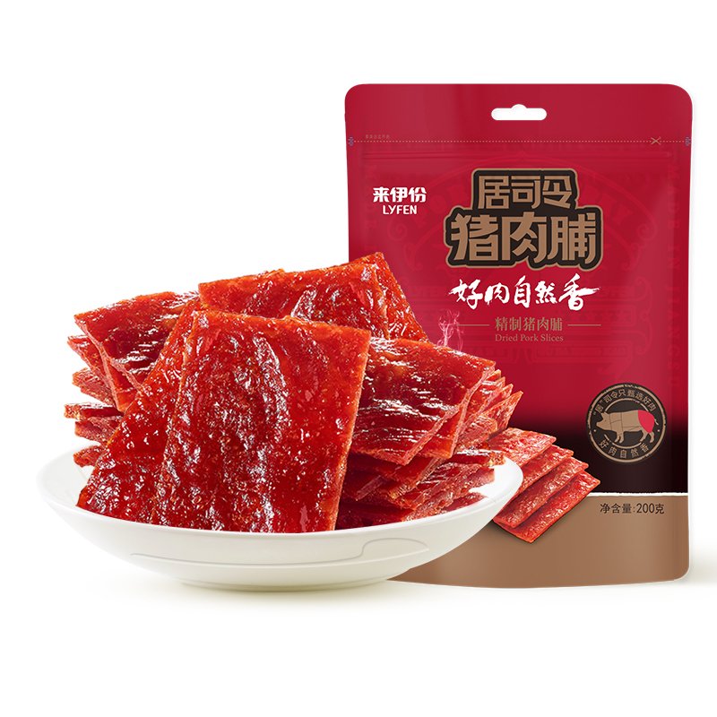 来伊份猪肉脯200g猪肉铺靖江食品小吃休闲零食来一份_2