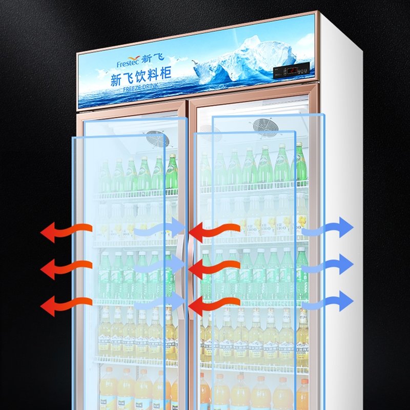 新飞冷藏展示柜单门饮料柜冰箱立式商用双开门保鲜冰柜三门啤酒柜(FSY)_4