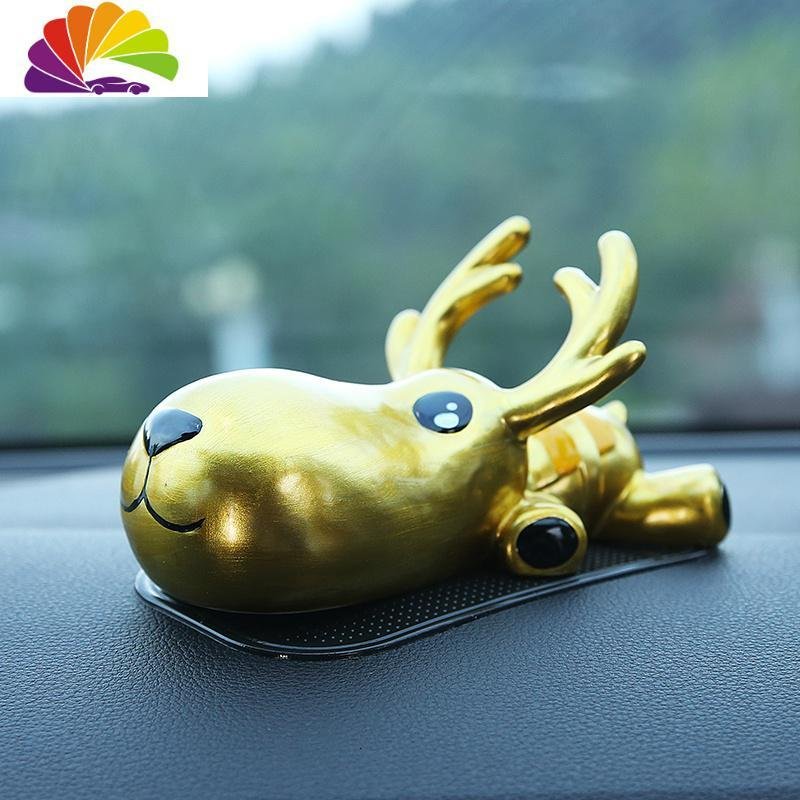 一路平安鹿汽车摆件车内装饰品车上用品时尚创意可爱车载男女车子