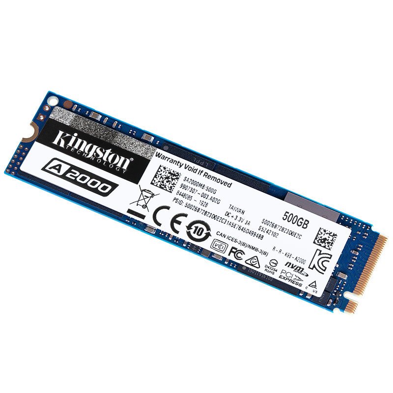 金士顿(Kingston) 500GB SSD固态硬盘 M.2接口 2280 简装版 (NVMe协议) A2000系列