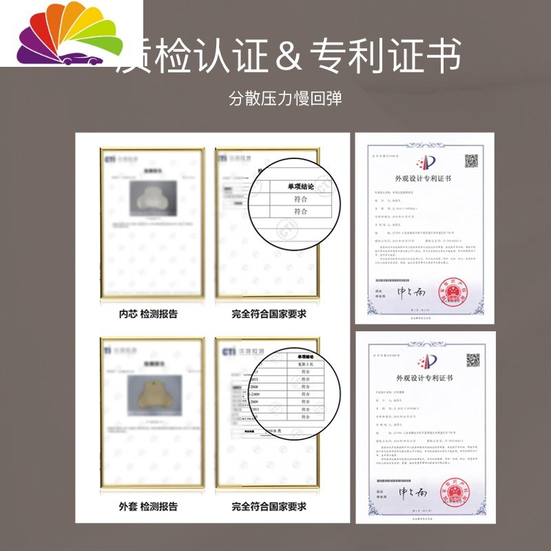 荣威RX5 RX8/i6e 950 360 e550汽车头枕腰靠垫护颈枕车内用品改装 【咖色】头枕一对+【荣威车标】