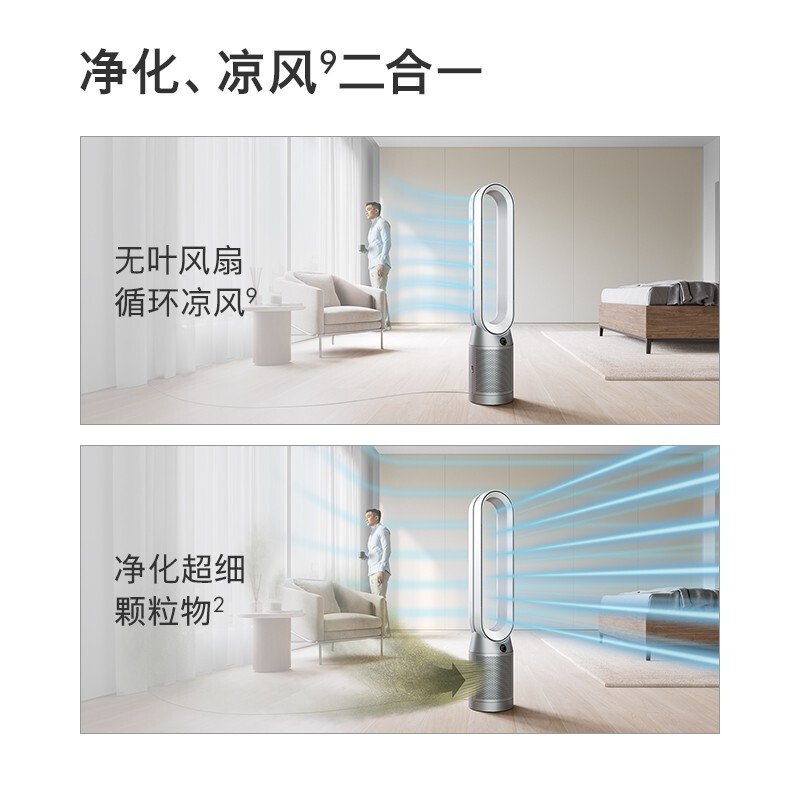 戴森 DYSON TP07 净化甲醛净化风扇 整屋循环净化 兼具空气净化器电风扇功能 黑镍色 净化