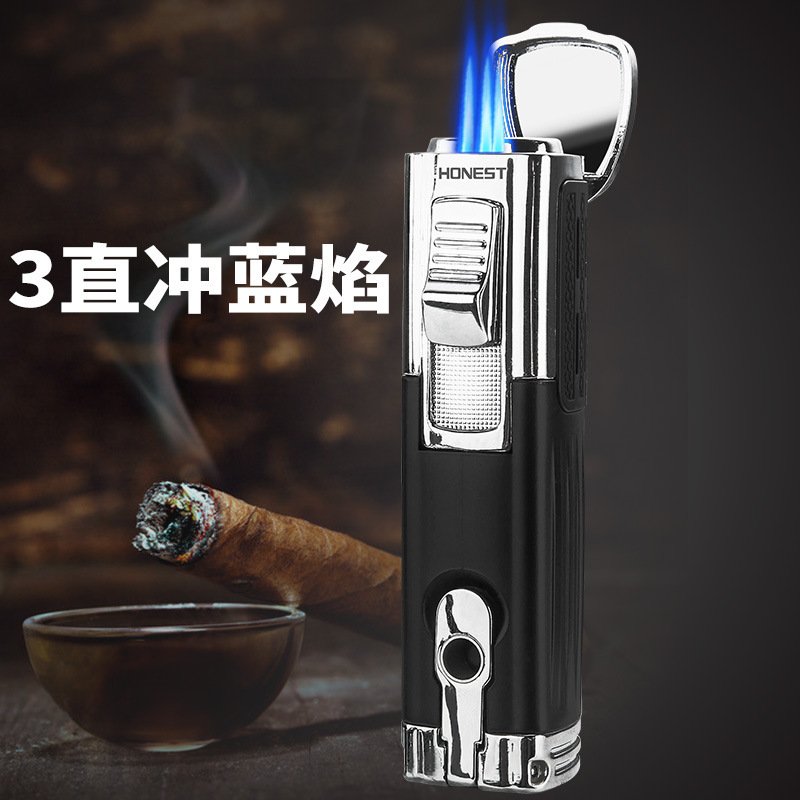 打火机百诚商务馈赠礼盒套装充气精品雪茄刀时尚送礼佳品广告 黑色_778_824