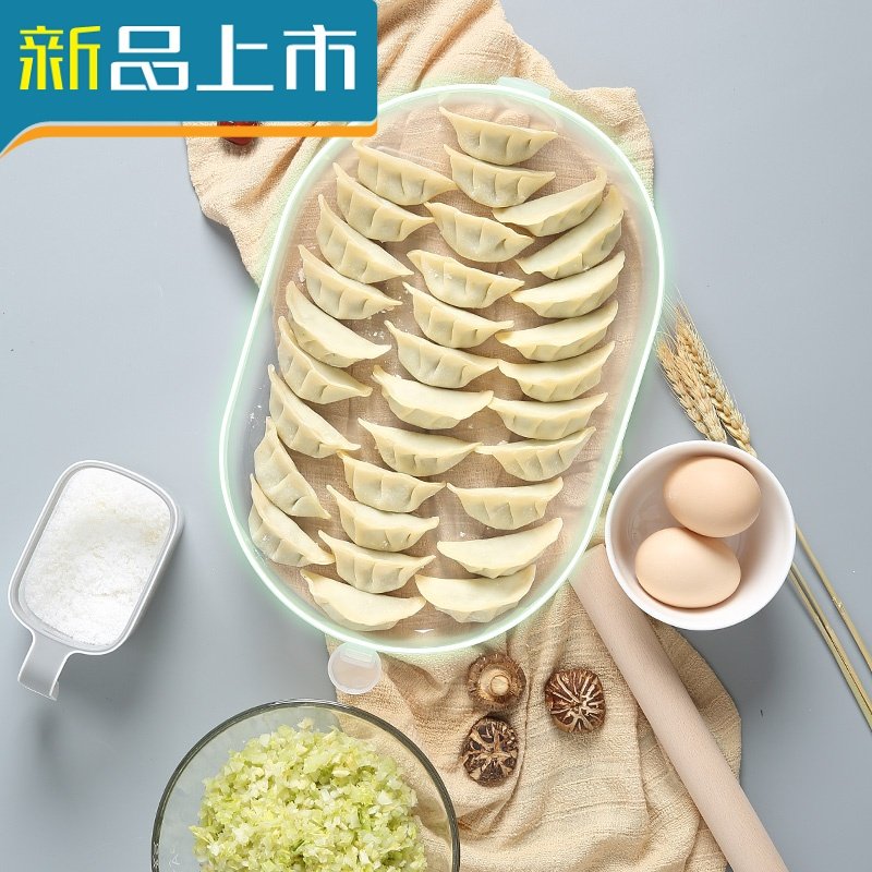 HAOYANGDAO饺子盒专用冻饺子多层厨房冰箱用收纳盒冷冻水饺馄饨速冻保鲜盒子 白色双层VL4YSS