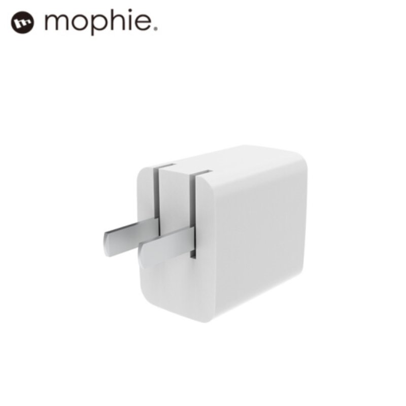 mophie PD20W USB C+USB A双口墙充-白色