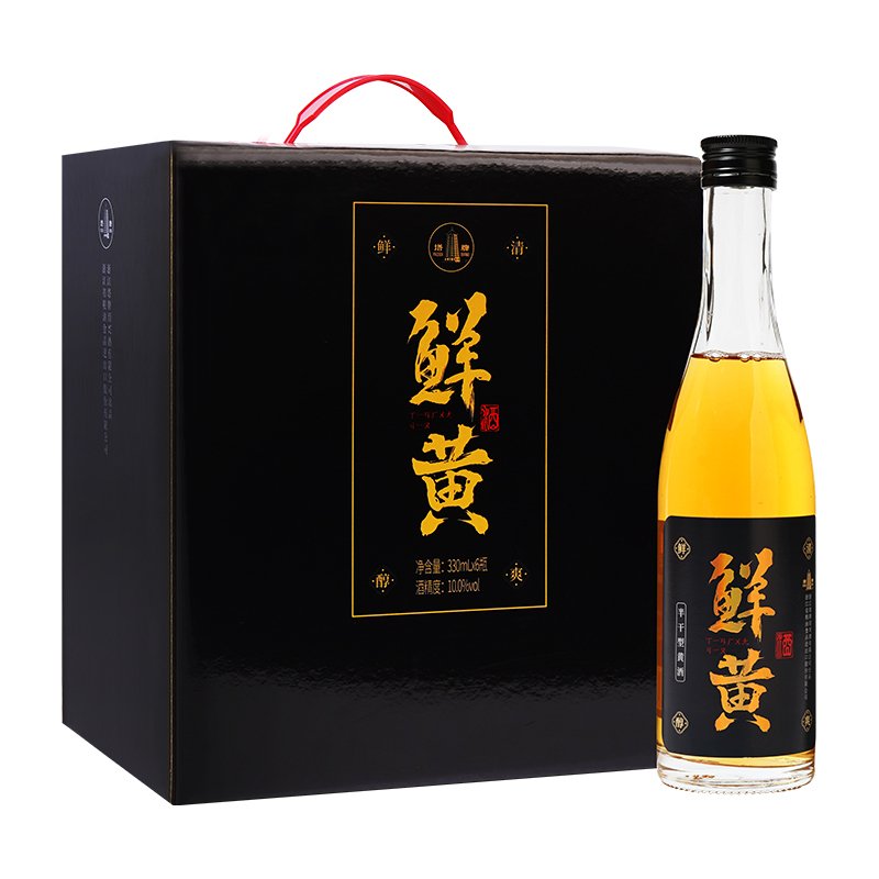 塔牌绍兴黄酒 鲜黄酒 330ml*6瓶 手工冬酿 半干型 10度 整箱礼盒装（不加焦糖色）