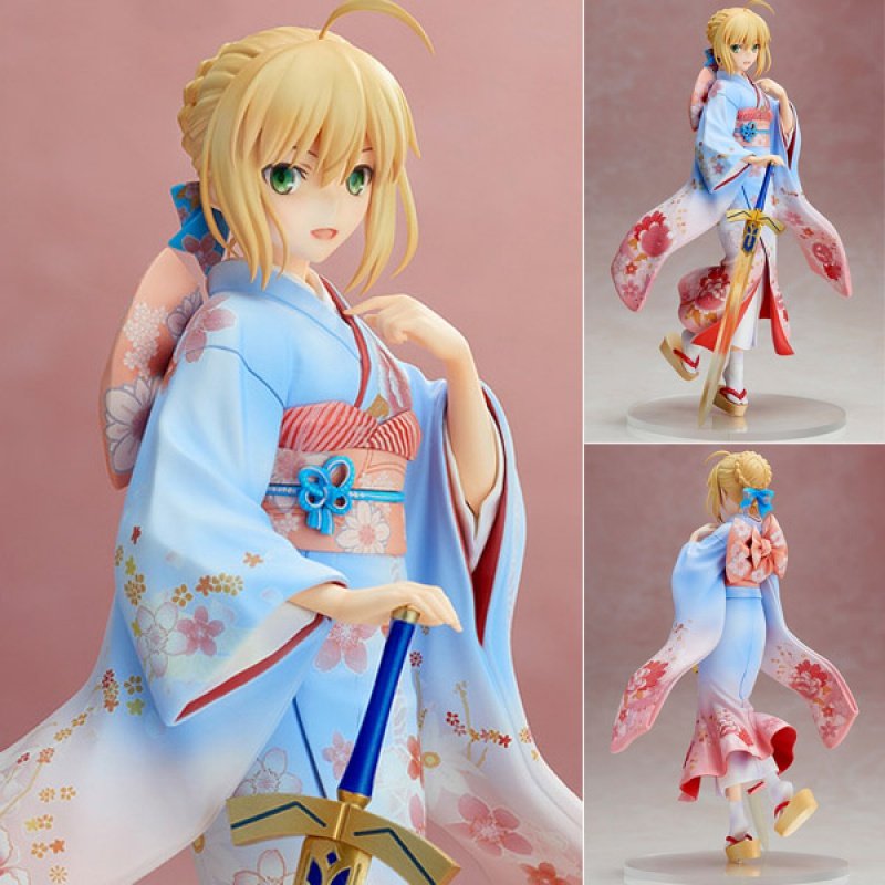 国产fate figma 370 Saber 红尼禄 塞巴可动手办模型公仔 和服saber 国产手办