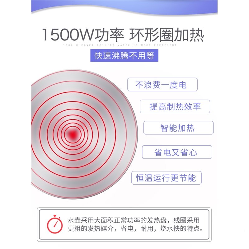 黄金蛋电热水壶热水壶家用自动电水壶大容量电热烧水壶304不锈钢开水壶(KAE)_1