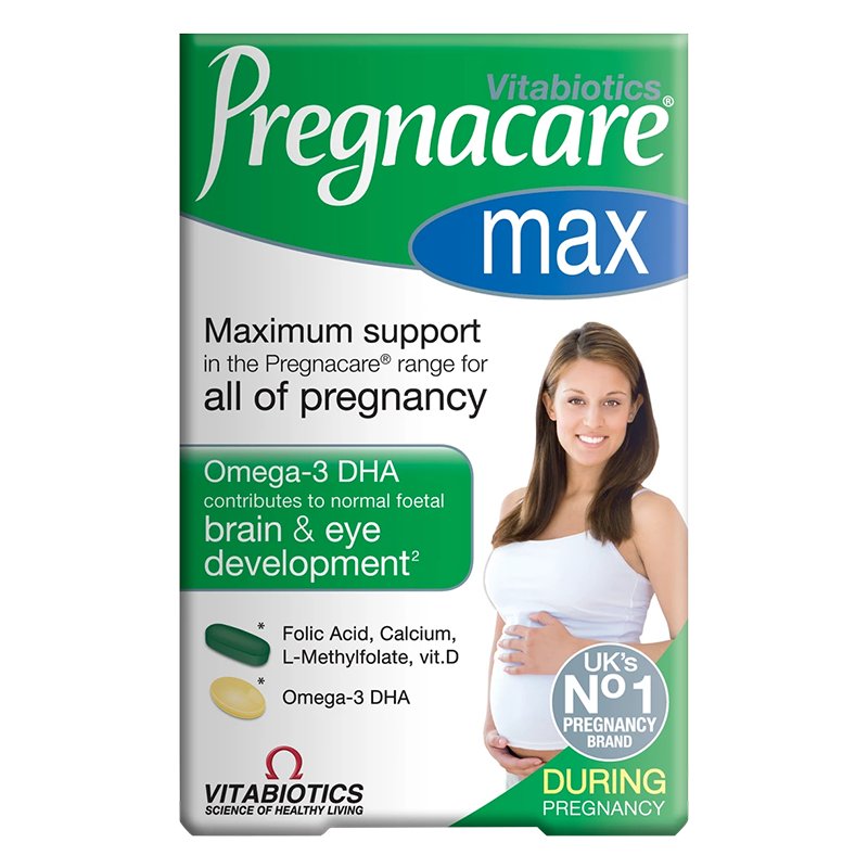 英国进口 薇塔Pregnacare Max 孕中叶酸片钙+鱼油 84粒