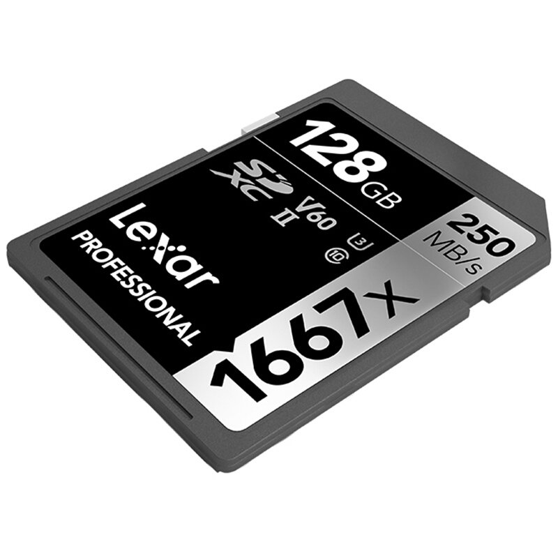 雷克沙（Lexar）128G高速SD存储卡U3 V60内存卡读250MB/s 写120MB/s（1667X Pro版 ）