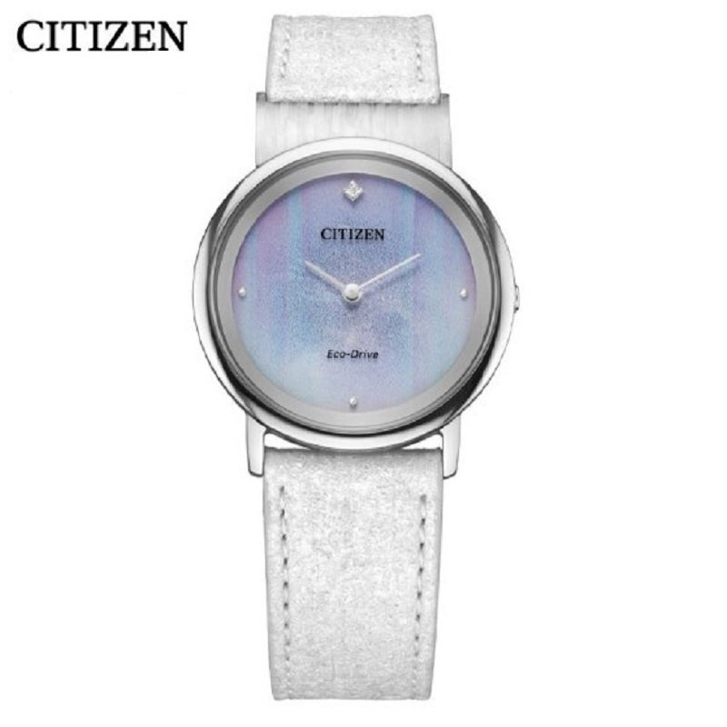 新品 国行西铁城(CITIZEN)手表 L花语风吟胧月系列光动能休闲女表EG7091-14A