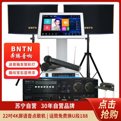 奔腾（BNTN）点歌机家庭影院ktv音响组合功放套装家用卡拉OK双系统一体机K歌套装舞台包房会议音响 8150点歌机套装