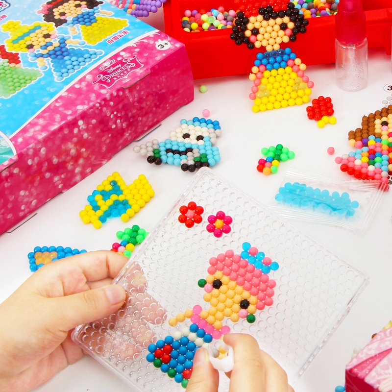 亿奇水雾神奇魔法珠拼豆豆手工diy制作水务木粘豆水溶豆女孩玩具 公主