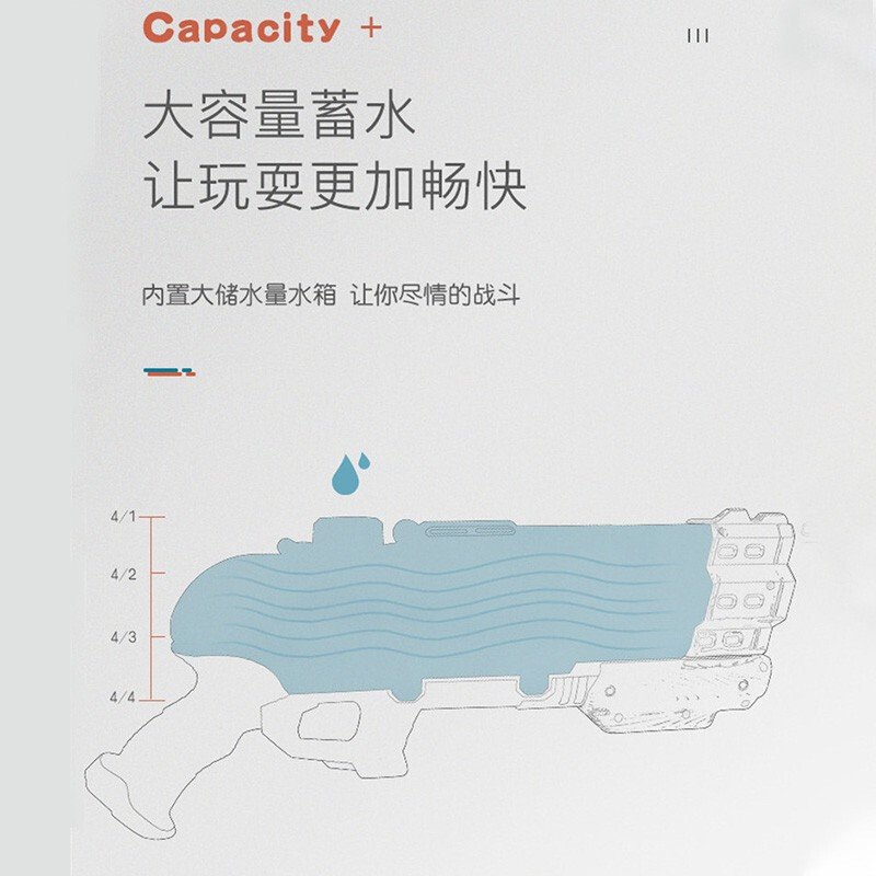 儿童水戏水玩具大容量抽拉式高压水夏季户外沙滩打水仗呲水儿童水【大容量+抽拉发射+远程射距