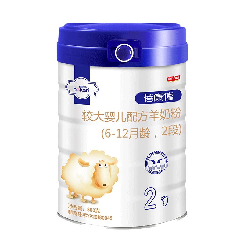 宜品蓓康僖bekari较大婴儿配方羊奶粉2段800g