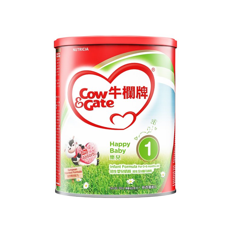 原装进口港版香港牛栏COW&GATE婴幼儿配方牛奶奶粉1段（0-6个月）900g