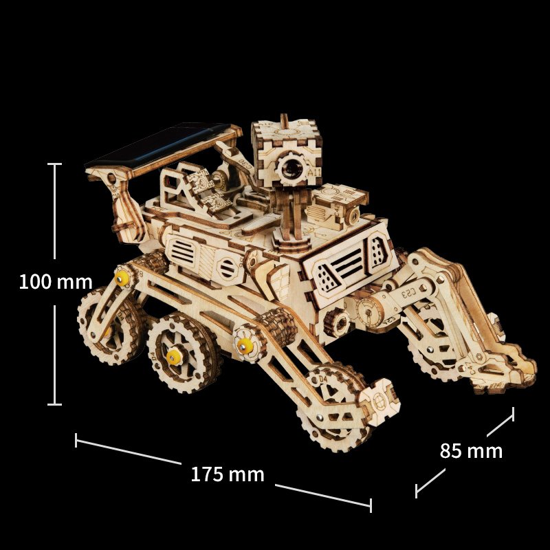若态拼装积木 中小学科普太空寻光探索太阳能 火星救援 好奇号火星车_289