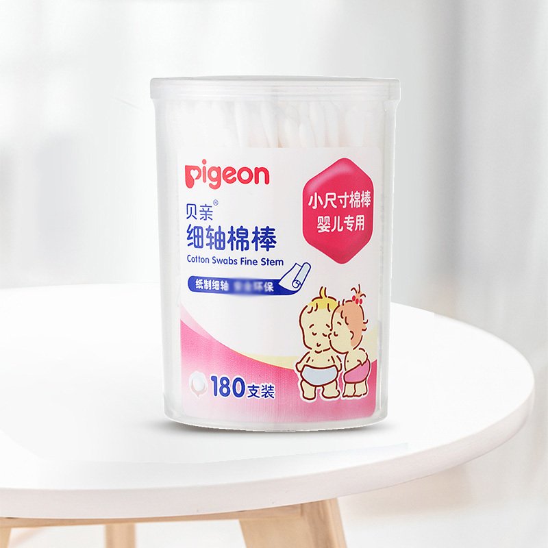 贝亲（Pigeon）细轴棉棒棉签 180支 KA01*3桶（耳孔清洁）