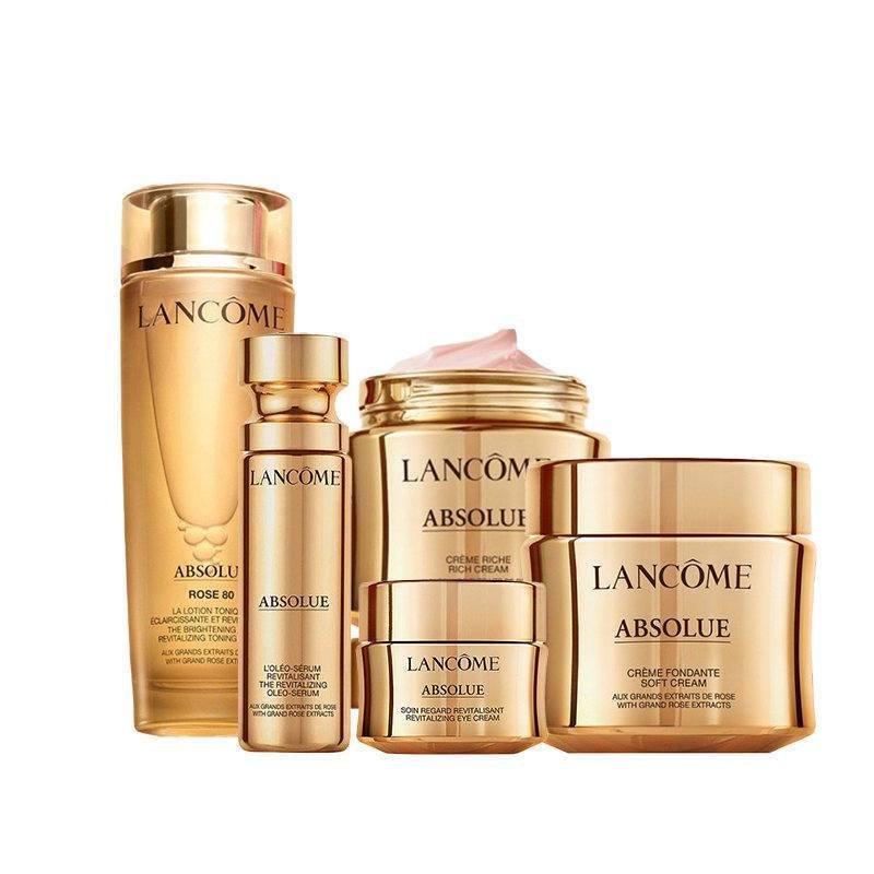 兰蔻（LANCOME）菁纯5件菁纯眼霜面霜套装套盒护肤礼盒限量套 兰蔻菁纯五件套（精粹水+精华+乳霜+面霜+眼霜）