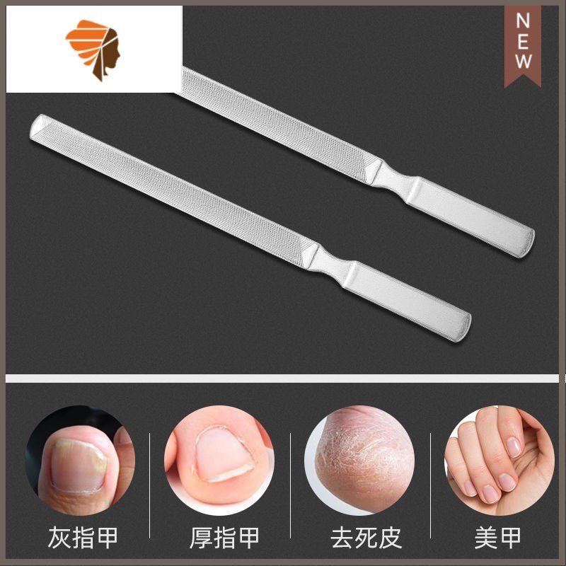 不锈钢指甲锉灰指甲专用锉刀双面打磨条抛光指甲修脚锉刀美甲工具 三维工匠 大号不锈钢指甲锉48G3HI