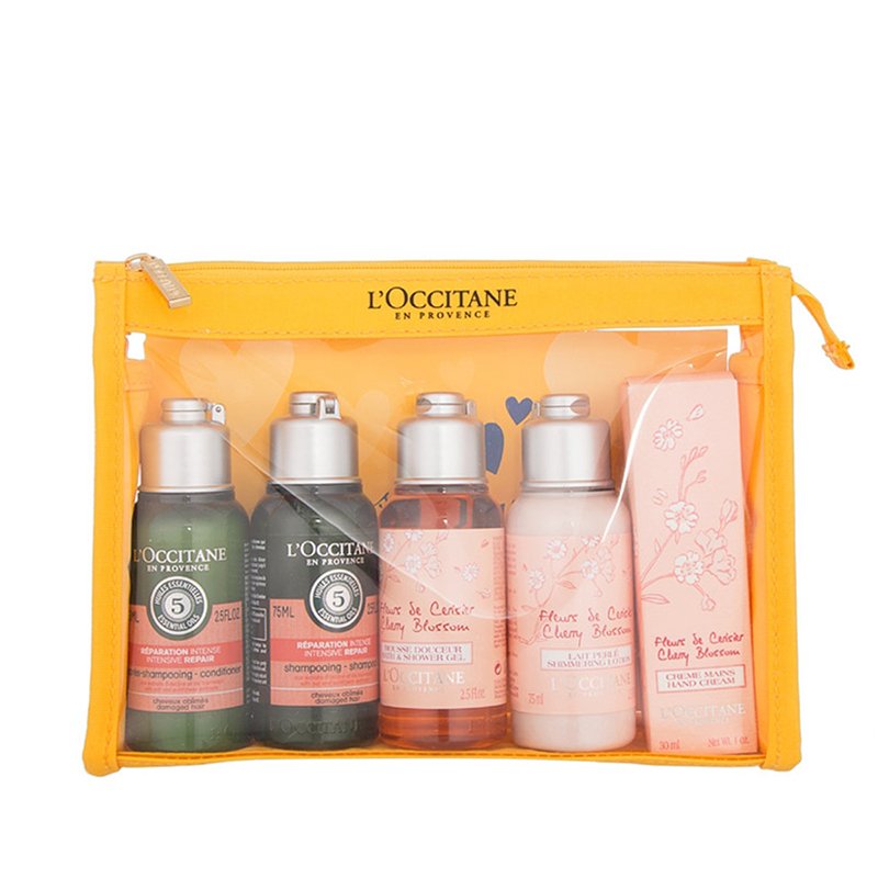 L'occitane 欧舒丹 明星产品套装沐浴啫喱75ml+润肤乳75ml+手霜30ml+洗发露75ml+护发素75ml