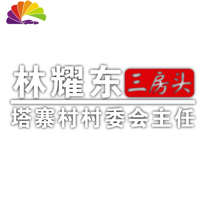 塔寨村车贴塔寨村村民车贴林耀东破冰行动网红同款个性创意车贴纸 塔寨村民（反光银）45cm单张