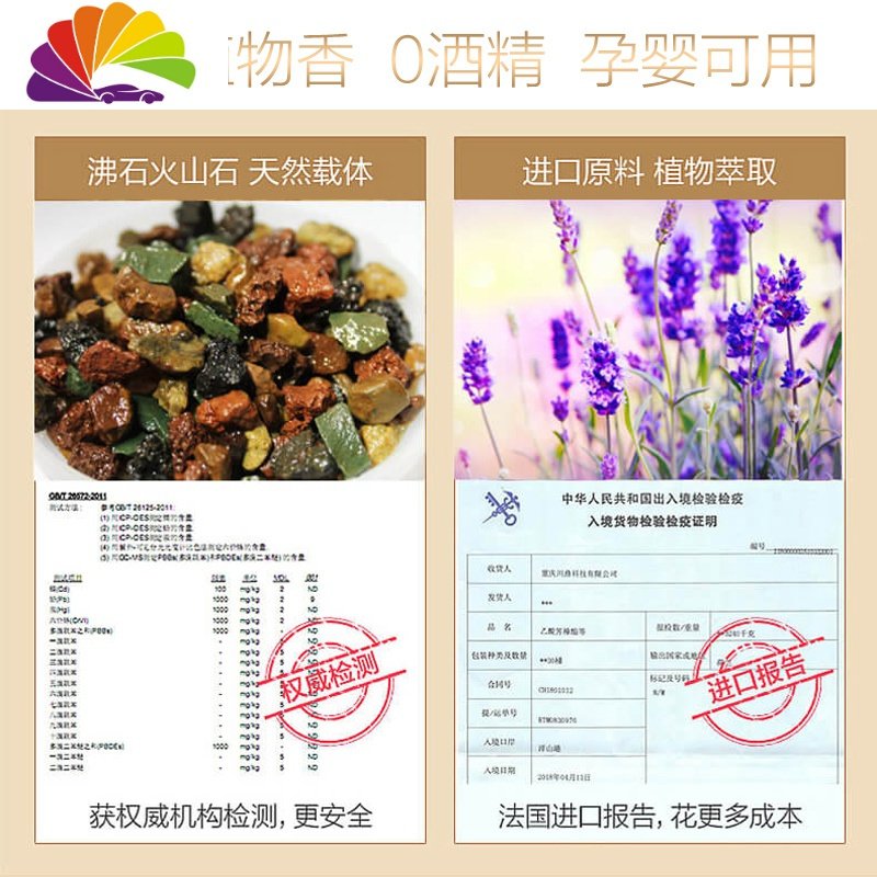 汽车出风口香水夹卡通可爱 车内创意沸石车载香薰持久淡香 魅力古龙【中香】