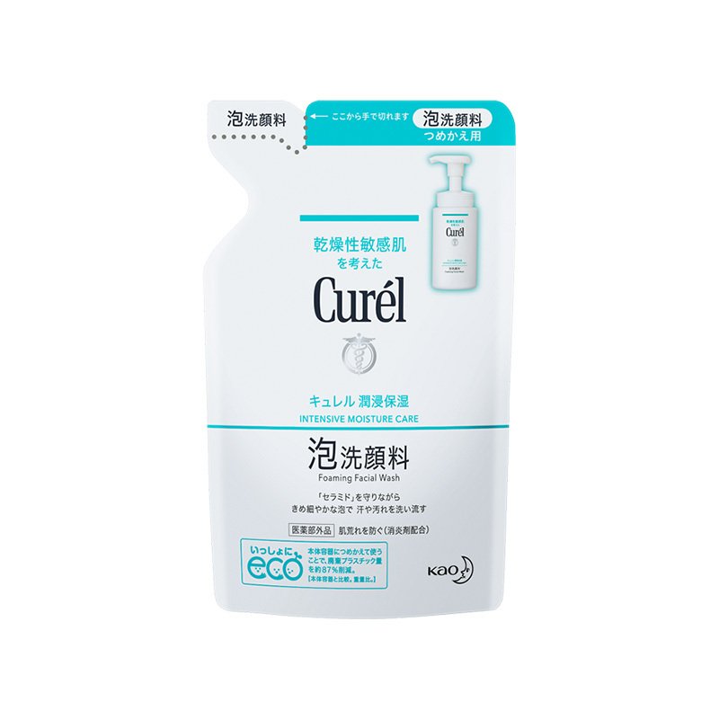 Kao 花王 Curél珂润润浸保湿洁颜泡沫 替换装 130ml