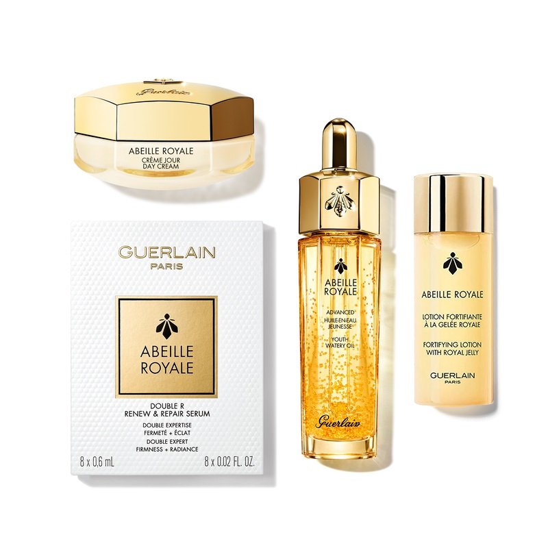 Guerlain娇兰 2022年限量帝皇蜂资日霜套装4件套 日霜50ml+复原蜜15ml+精粹水40ml+精华露4.8m