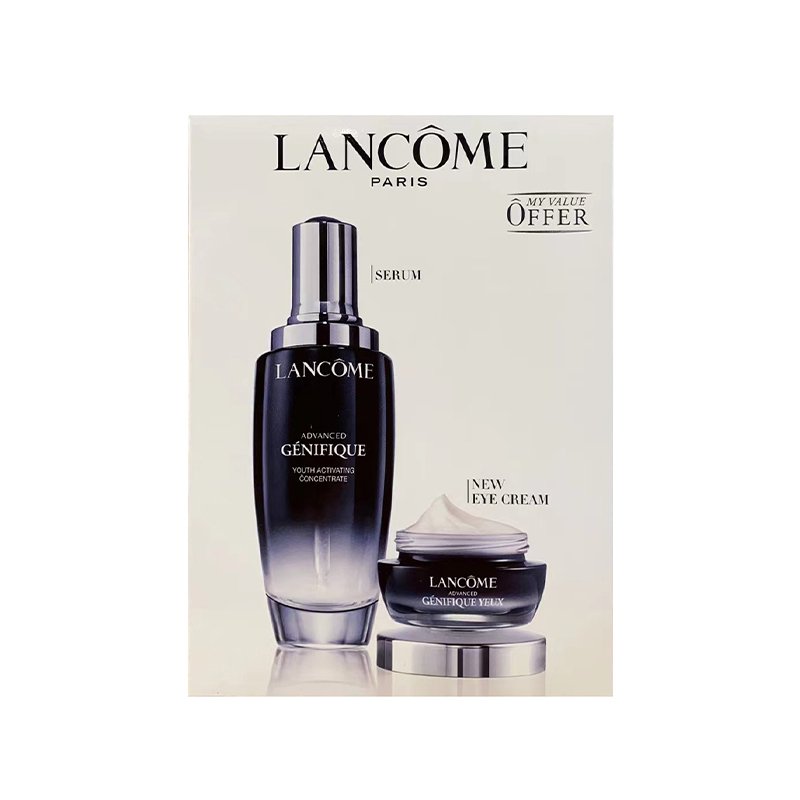 Lancome兰蔻小黑瓶精华肌底液限量2件套套装 精华100ml+眼霜15ml