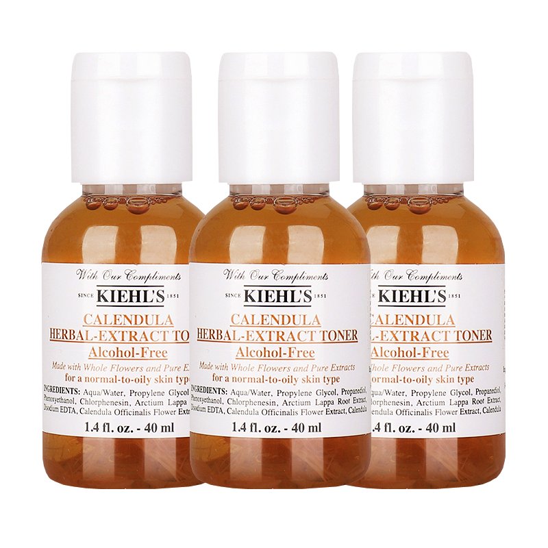 科颜氏（Kiehl's）金盏花水40ml*3 植物爽肤水 补水保湿