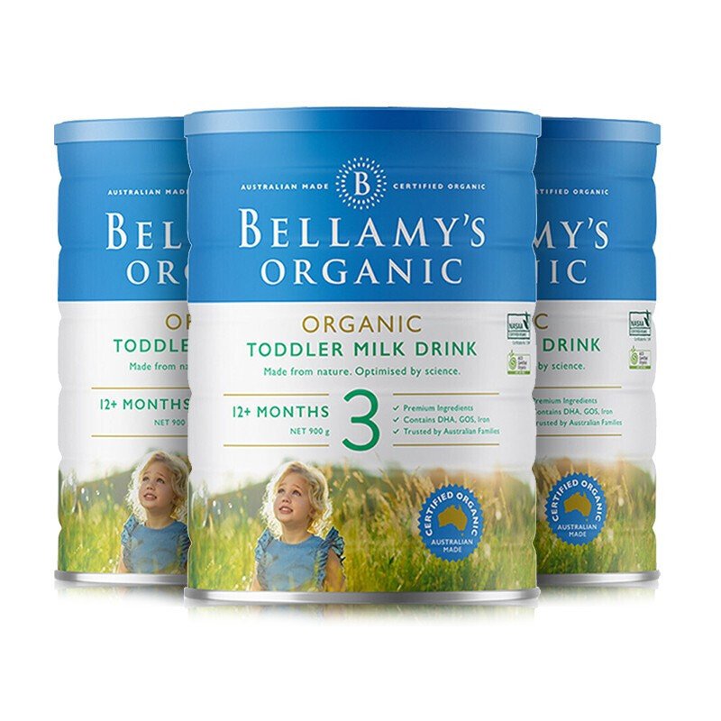 BELLAMY'S 贝拉米有机配方奶粉3段(12个月以上)900g/罐 3罐