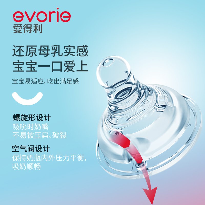 爱得利新生婴儿初生奶瓶宽口径大宝宝Tritan杯 耐摔塑料奶瓶 240ML 【EA-102】