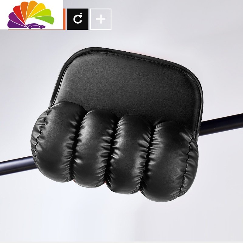 汽车头枕车座头部靠枕整头车上枕头车坐头靠开车护颈枕车用 深情黑【腰靠一只装】