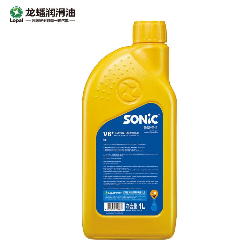 龙蟠 四冲程 摩托车机油 15w40合成机油 SONIC V6 SG 15W-40摩油1L