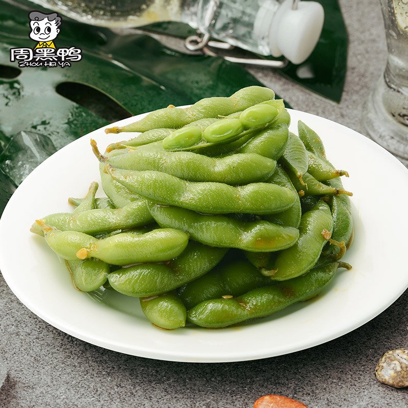 周黑鸭锁鲜 经典素食卤毛豆150g 武汉特产麻辣小零食