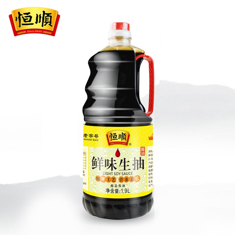 恒顺鲜味生抽1.9L 酿造酱油蘸食提鲜