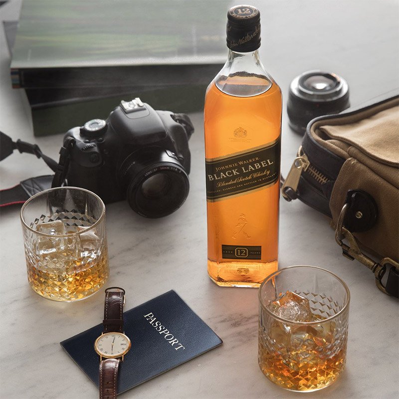 JohnnieWalker尊尼获加黑牌黑方调配型威士忌酒700ml进口洋酒