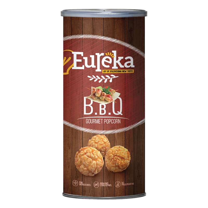 4罐装▏EUREKA 友礼佳 爆米花 焦糖味、烧烤味各2罐 70g 马来西亚进口 罐装