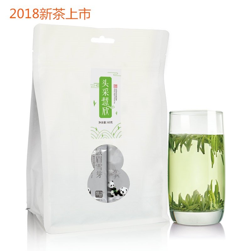 2018新茶 峨眉雪芽头采慧欣60g明前春茶雀舌绿茶