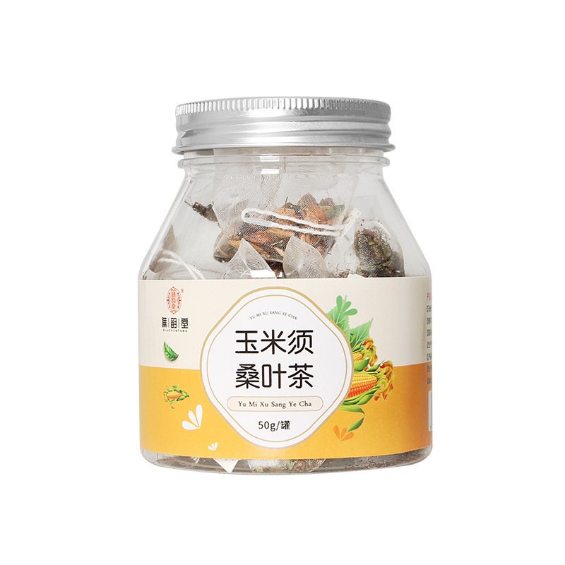 谯韵堂 玉米须桑叶茶50g/小罐便携装三角包代用茶大麦桑叶葛根山楂玉米须组合花草茶