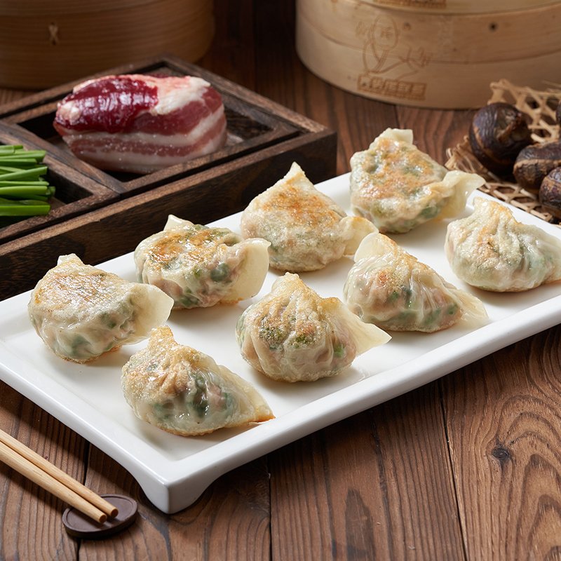 光头佬联圣 韭菜煎饺540g/12只大煎饺 招牌纯手工饺子皇 速冻生鲜锁鲜 儿童煎饺点心方便早餐面点