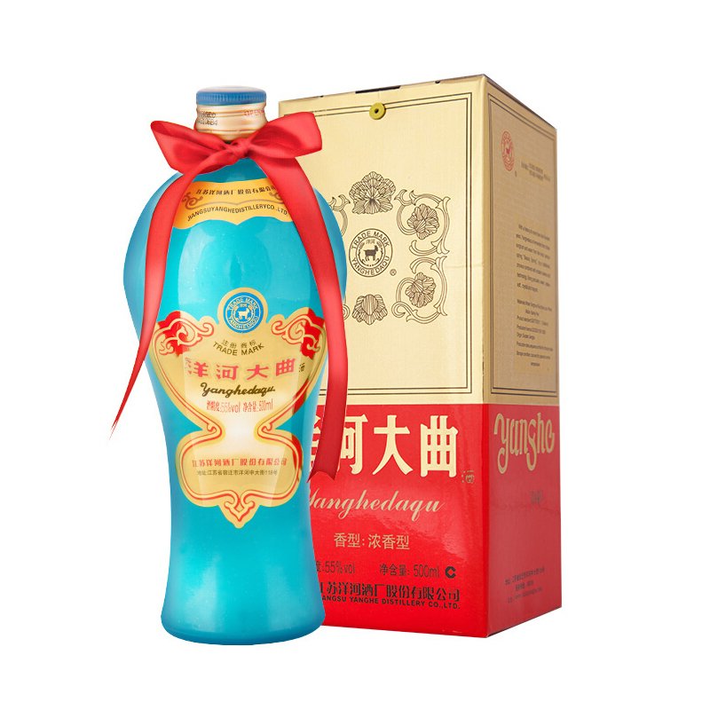 洋河 大曲55度500ml 单瓶装白酒 （新老包装随机发货）