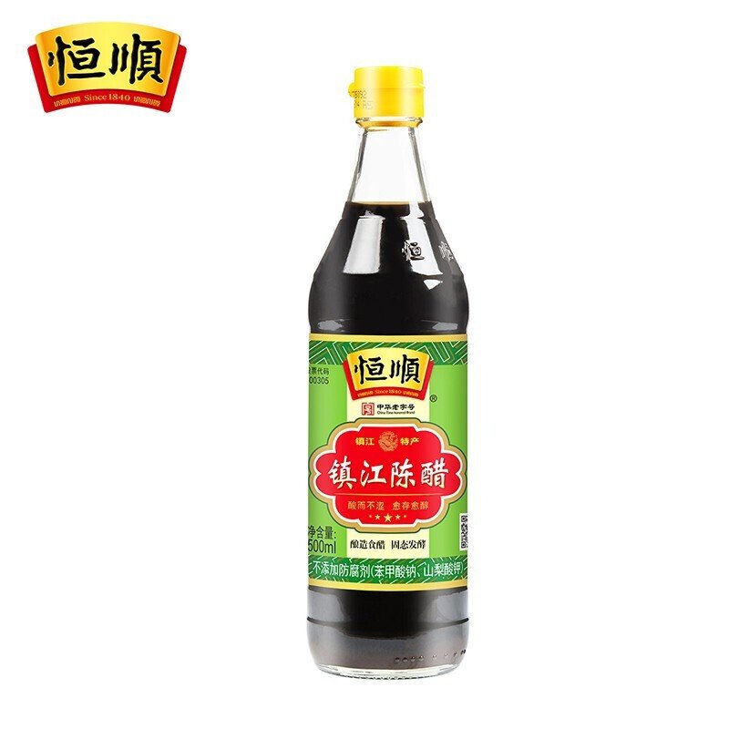 恒顺镇江陈醋(A陈)糯米酿造500ml *2瓶 正宗镇江老陈醋