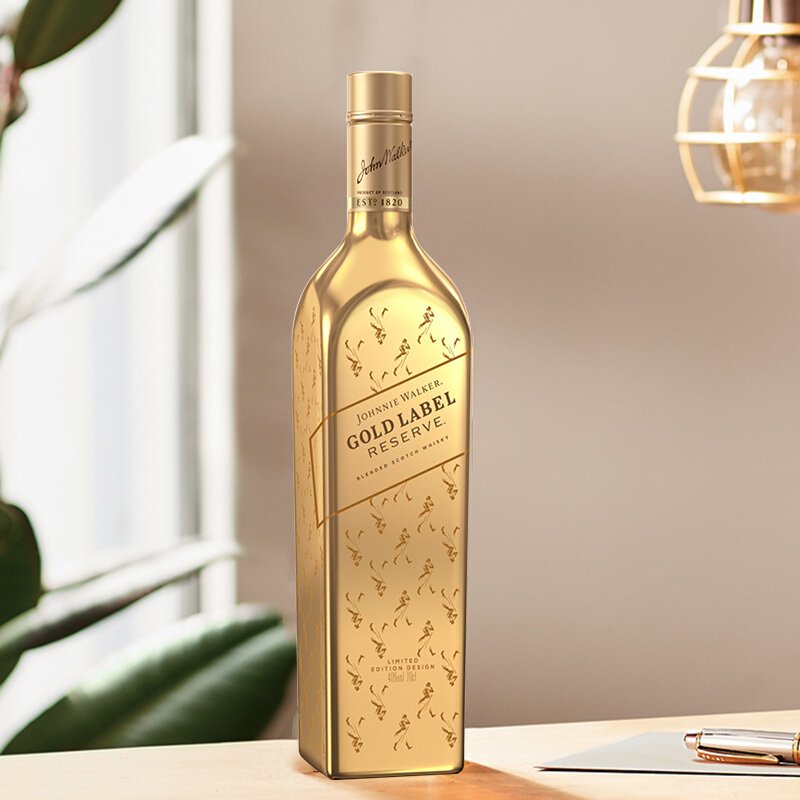 尊尼获加(Johnnie Walker)洋酒金方金牌苏格兰进口威士忌750ml