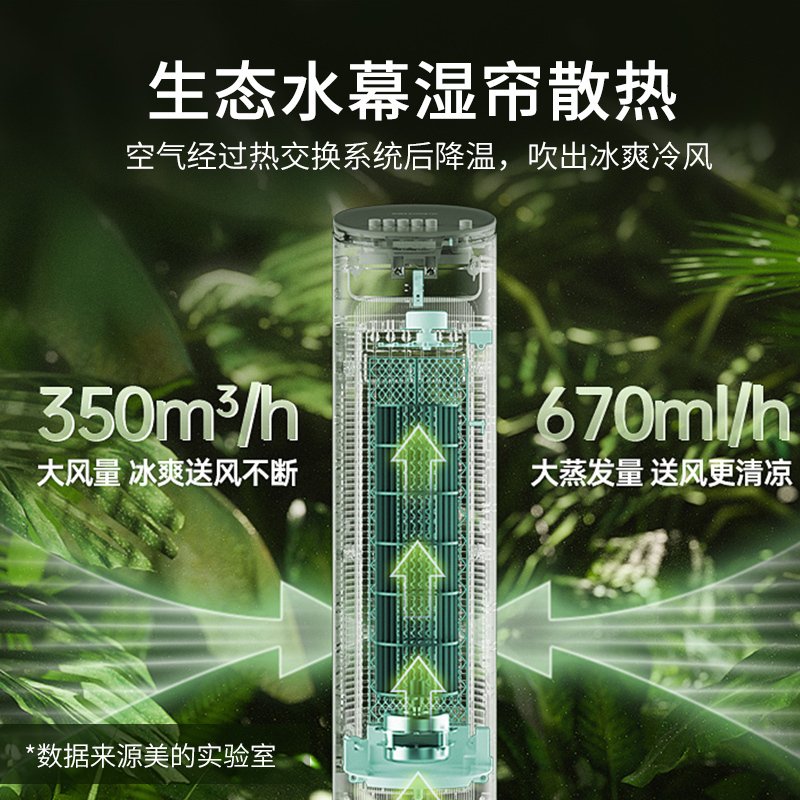 美的(Midea)家用空调扇 无雾加湿冷风扇大风量水冷塔扇节能冷风机摇头香薰落地风扇AAF10MA