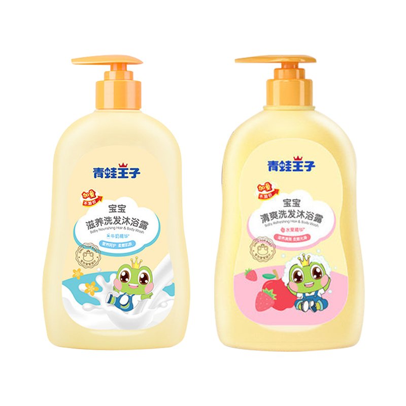 青蛙王子（FROGBABY）婴儿洗发沐浴二合一（水果+牛奶）500ml*2