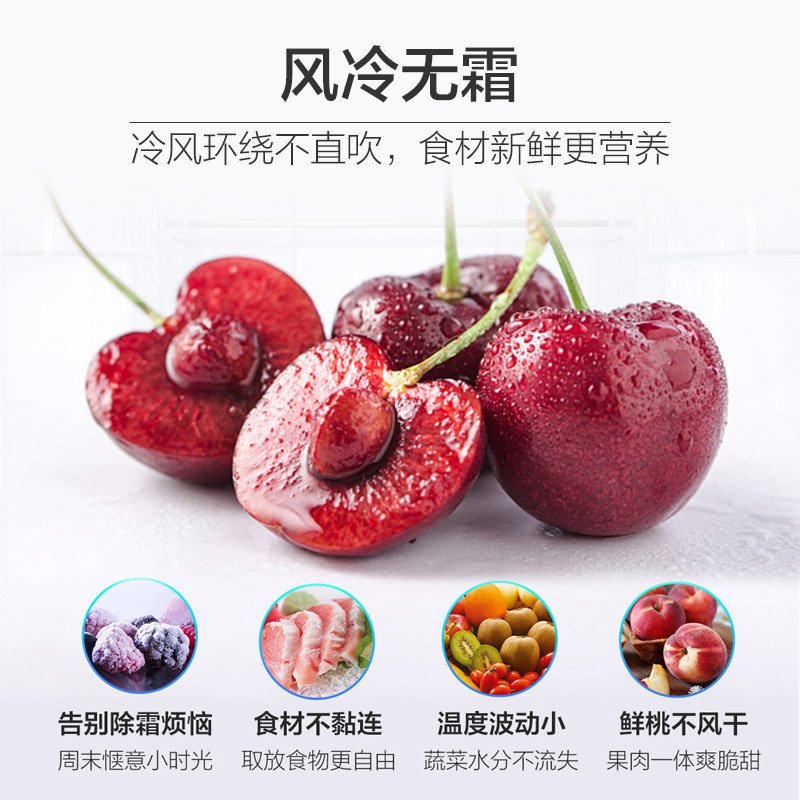 海尔（Haier）325升 风冷无霜多门冰箱 304不锈钢 三档变温 节能静音 智能除菌 8RS614