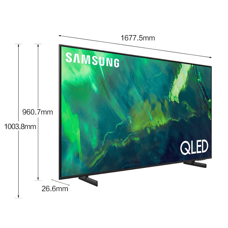 三星(SAMSUNG) 75英寸 4K超高清 QLED光质量子点 智能液晶超薄游戏电视 QA75Q70AAJXXZ