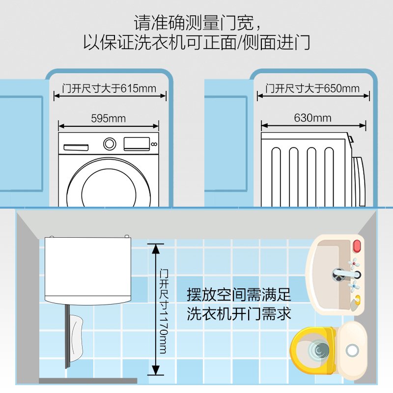 美的(Midea)洗衣机全自动滚筒变频家用10公斤大容量10kg除菌洗衣机MG100V31DG5